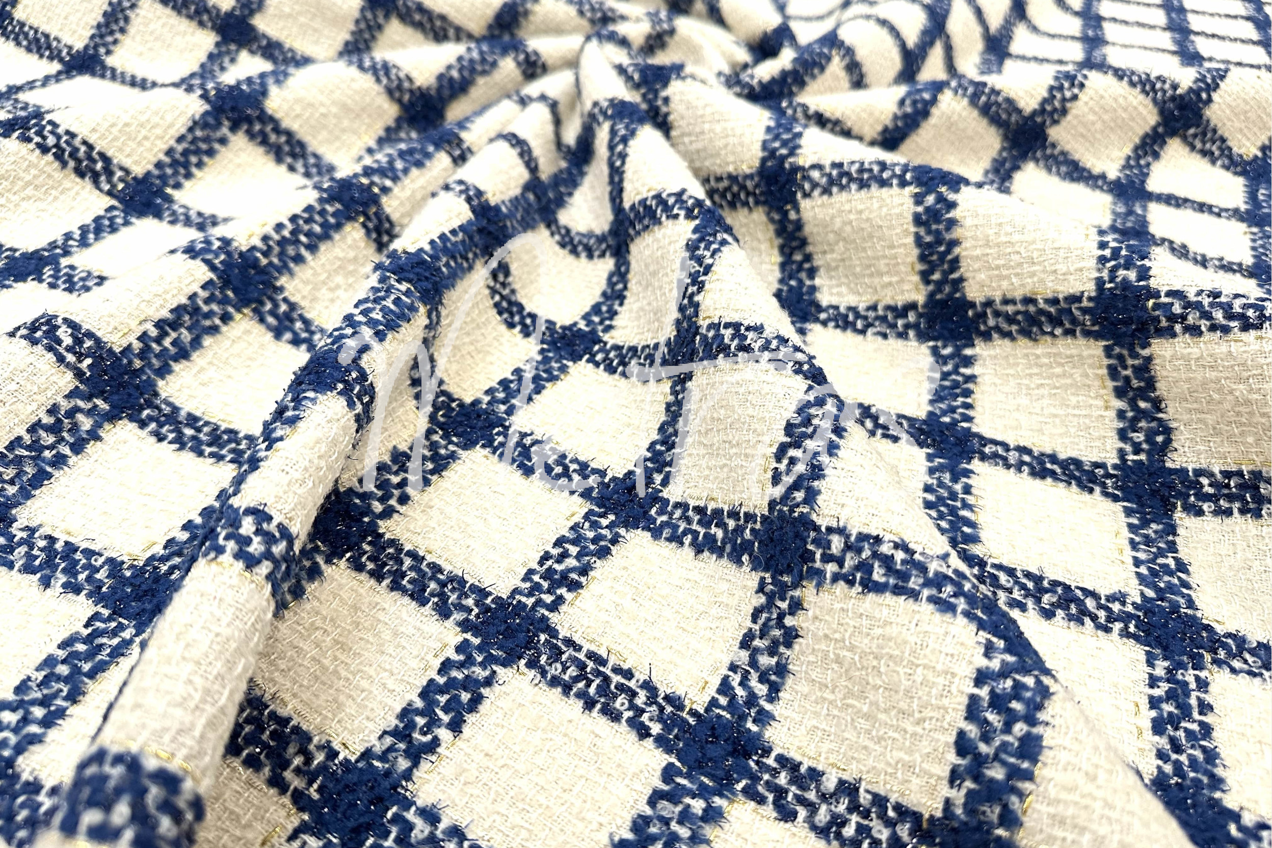Languotas tvidas "Blue/Cream" - Image 2